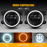 4 Inch LED Fog Light with Halo DRL