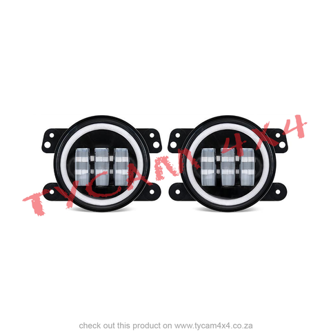 4 Inch LED Fog Light with Halo DRL